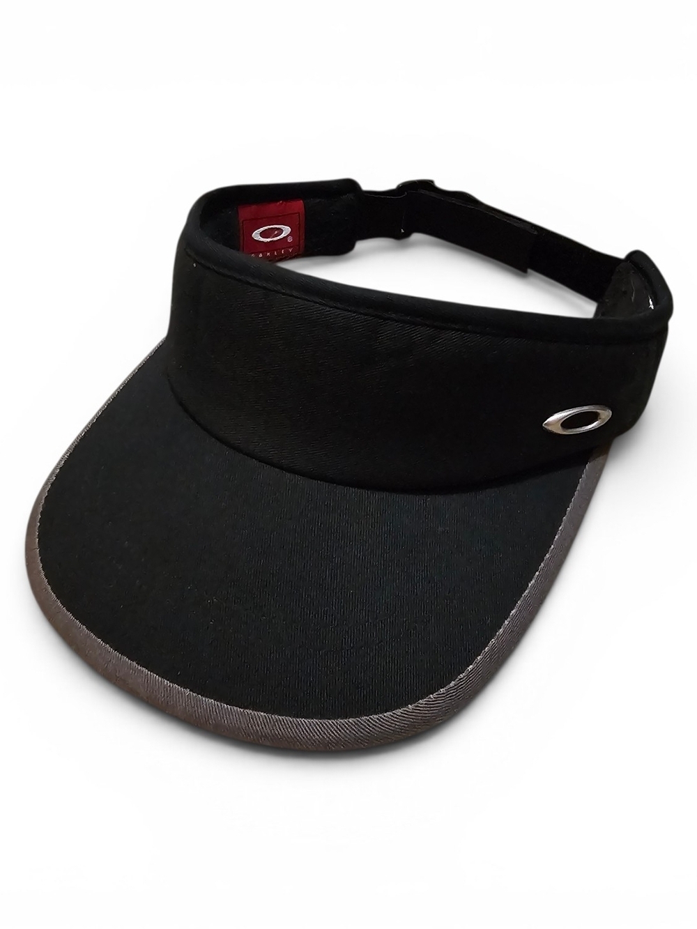 Vintage Oakley Black Visor with Gray Edge Trim